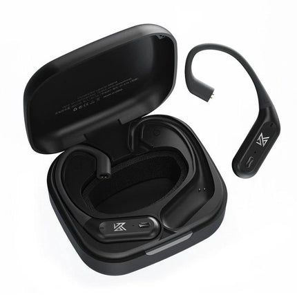 KZ Compact Wireless Headset For Commuting And Office Calls black Bluetooth 5.2 earbuds with charging case and low-latency mode