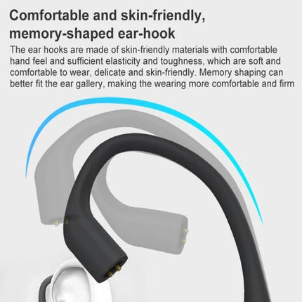 KZ Compact Wireless Headset For Commuting And Office Calls showing soft memory-shaped ear-hook for comfortable, skin-friendly fit