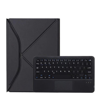 Protective Leather Case with Bluetooth Keyboard for iPad Pro 11 Inch Tablet - black folio cover with detachable keyboard and trackpad