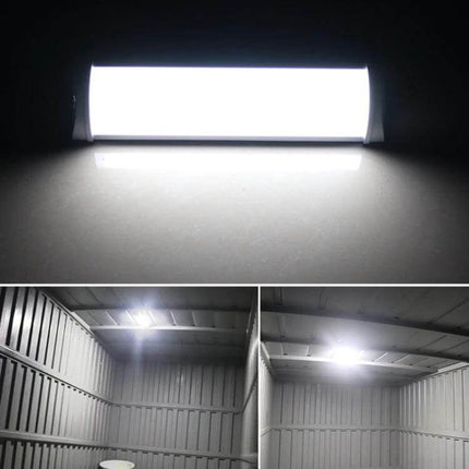 Truck Cabin LED Reading Light For Interior Use Two Install Options illuminated LED bar showing stainless steel buckle and tape mount for cab reading