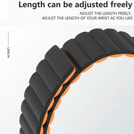 Reverse Buckle Magnetic Silicone Watch Band For Apple Watch