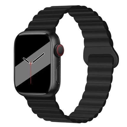 Reverse Buckle Magnetic Silicone Watch Band For Apple Watch