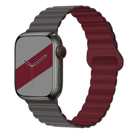 Reverse Buckle Magnetic Silicone Watch Band For Apple Watch