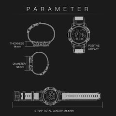 PR1-2 Reloj inteligente deportivo resistente al agua IP68 de 1,24 pulgadas, compatible con Bluetooth, monitor de sueño y recordatorio de llamadas