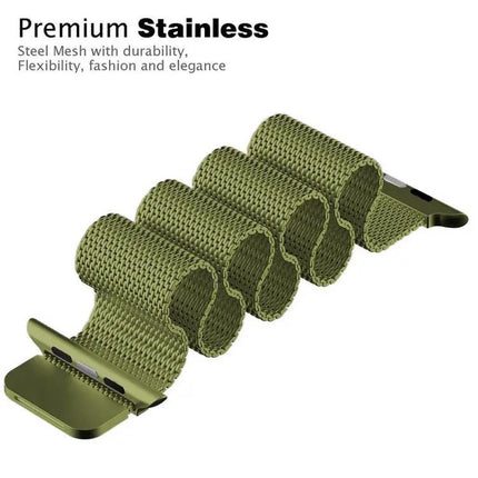 Milanese Stainless Steel Apple Watch Band Adjustable 38-45mm