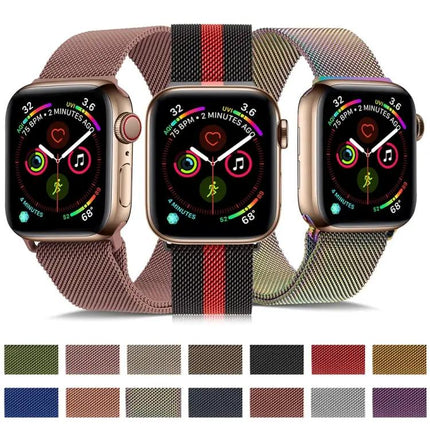 Milanese Stainless Steel Apple Watch Band Adjustable 38-45mm