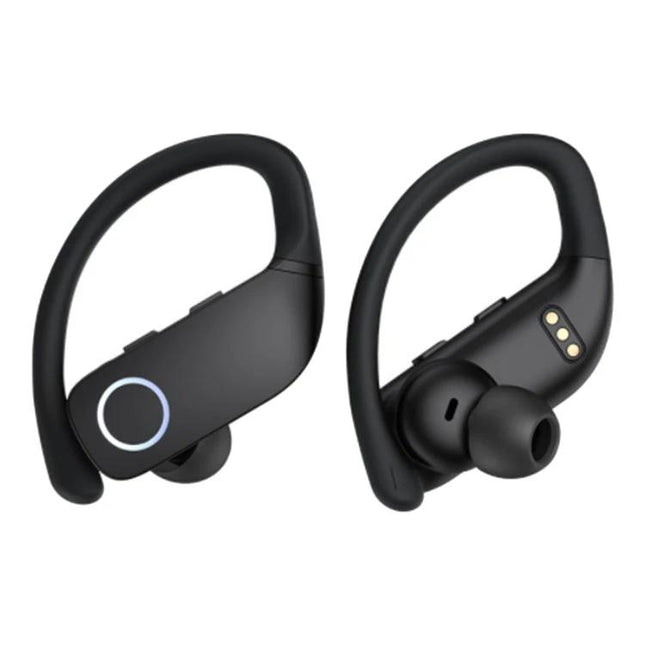 Sanag Wireless Sports Earbuds For Workouts And Commuting compact black Bluetooth 5.0 earbuds with secure ear hooks