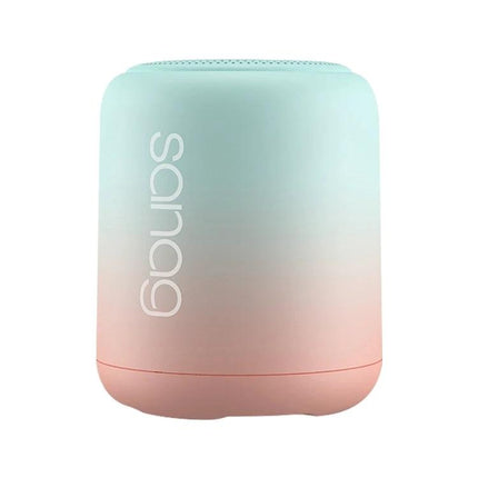 Sanag Compact Bluetooth Speaker For Travel And Outdoor in mint pink gradient, portable wireless speaker with Bluetooth 5.0 mic 10m range