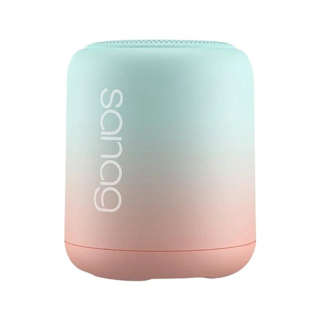 Sanag Compact Bluetooth Speaker For Travel And Outdoor in mint pink gradient, portable wireless speaker with Bluetooth 5.0 mic 10m range