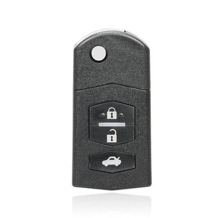 Mazda Car Key Shell Cover for 2-Button and 3-Button Key black replacement shell with lock unlock trunk button icons