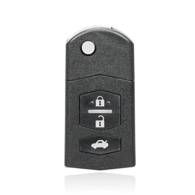Mazda Car Key Shell Cover for 2-Button and 3-Button Key black replacement shell with lock unlock trunk button icons