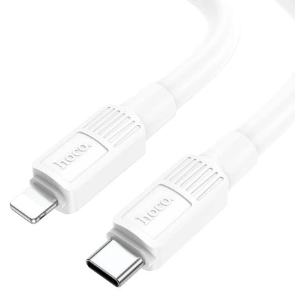 Hoco Charging Cable for Daily Phone Power Needs — 1m white USB-C to Lightning cable for reliable everyday charging