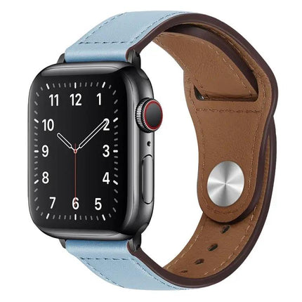 PU Leather Black Buckle Watch Band For Apple Watch 38-41mm