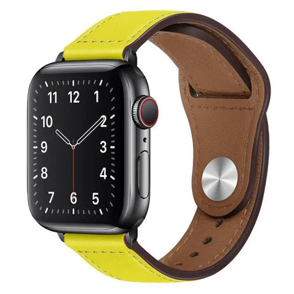 PU Leather Black Buckle Watch Band For Apple Watch 38-41mm