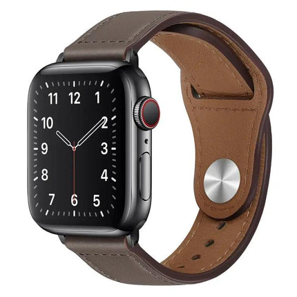 PU Leather Black Buckle Watch Band For Apple Watch 38-41mm