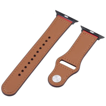 PU Leather Black Buckle Watch Band For Apple Watch 38-41mm