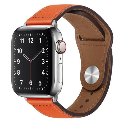 PU Leather Silver Buckle Band Apple Watch 38/40/41/42mm