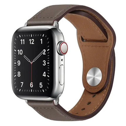 PU Leather Silver Buckle Band Apple Watch 38/40/41/42mm