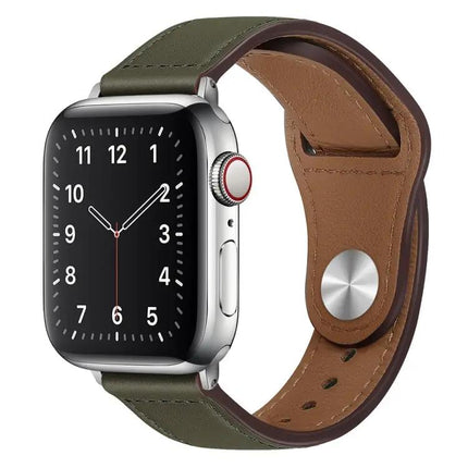 PU Leather Silver Buckle Band Apple Watch 38/40/41/42mm