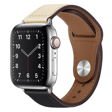 PU Leather Silver Buckle Band Apple Watch 38/40/41/42mm