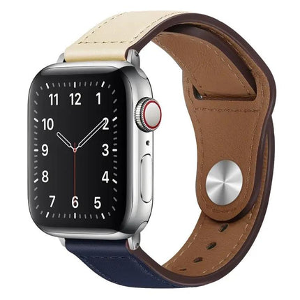 PU Leather Silver Buckle Band Apple Watch 38/40/41/42mm