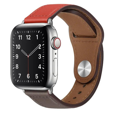 PU Leather Silver Buckle Band Apple Watch 38/40/41/42mm