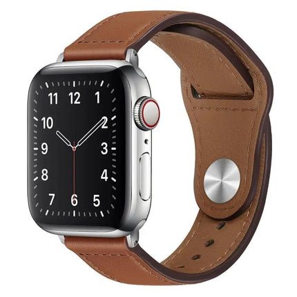 PU Leather Silver Buckle Band Apple Watch 38/40/41/42mm