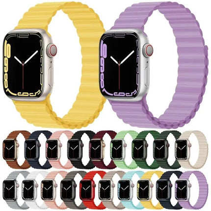 Silicone Magnetic Watch Band For Apple Watch 38-45mm