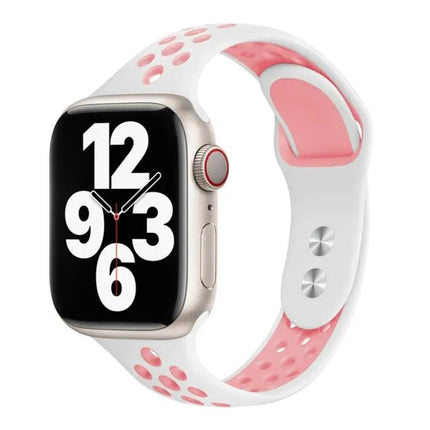 Double Pin Slim Leather Apple Watch Band Adjustable 38-45mm