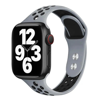 Double Pin Slim Leather Apple Watch Band Adjustable 38-45mm
