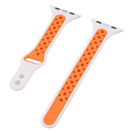 Double Pin Slim Leather Apple Watch Band Adjustable 38-45mm