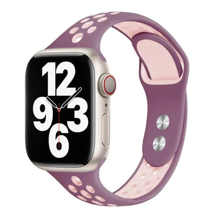 Double Pin Slim Leather Apple Watch Band Adjustable 38-45mm