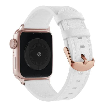 Genuine Leather Watch Band For Apple Watch 38-45mm Adjustable