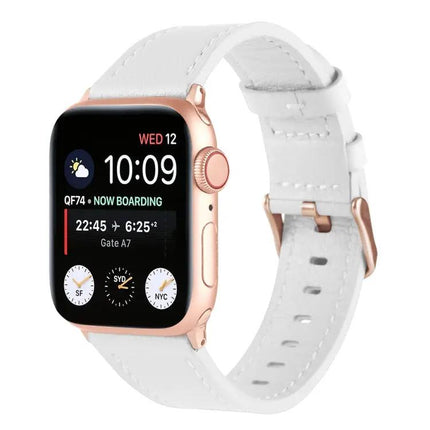 Genuine Leather Watch Band For Apple Watch 38-45mm Adjustable
