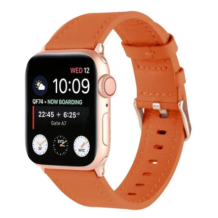 Genuine Leather Watch Band For Apple Watch 38-45mm Adjustable