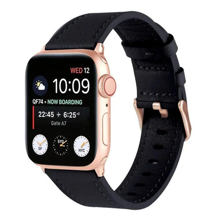 Genuine Leather Watch Band For Apple Watch 38-45mm Adjustable