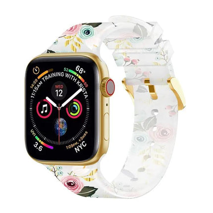 Transparent Square Buckle Apple Watch Band 38-45mm