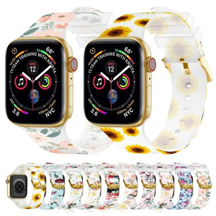 Transparent Square Buckle Apple Watch Band 38-45mm