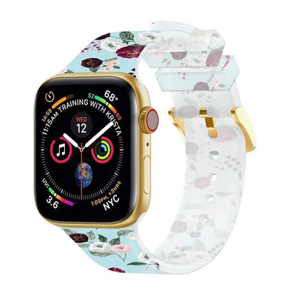 Transparent Square Buckle Apple Watch Band 38-45mm