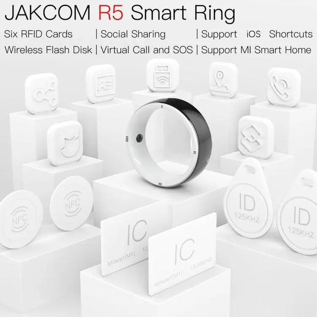JAKCOM Ceramic Smart Ring Two Tone Tai Chi Design Sizes S M L | Syndmart