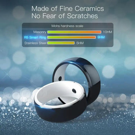 JAKCOM Ceramic Smart Ring Two Tone Tai Chi Design Sizes S M L