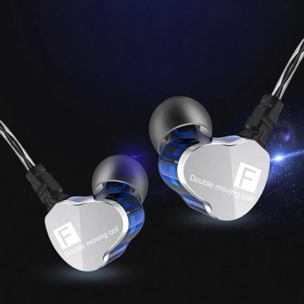 QKZ In Ear Earphones With 3.5mm Plug For Commuting wired dual-driver in-ear earphones for commuting and travel