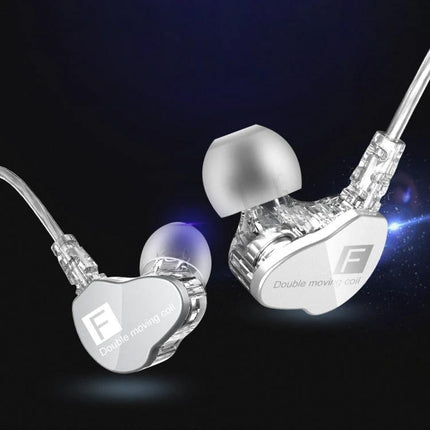 QKZ In Ear Earphones With 3.5mm Plug For Commuting dual dynamic driver wired in-ear earphones for travel
