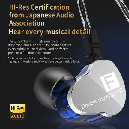 QKZ In Ear Earphones With 3.5mm Plug For Commuting in-ear subwoofer earphones dual drivers for commuting