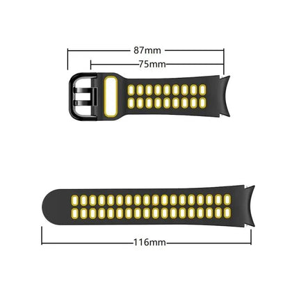 Double-Row Silicone Perforated Band For Galaxy Watch 40/45mm