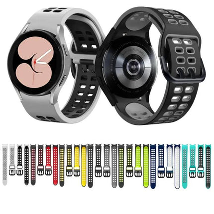 Double-Row Silicone Perforated Band For Galaxy Watch 40/45mm