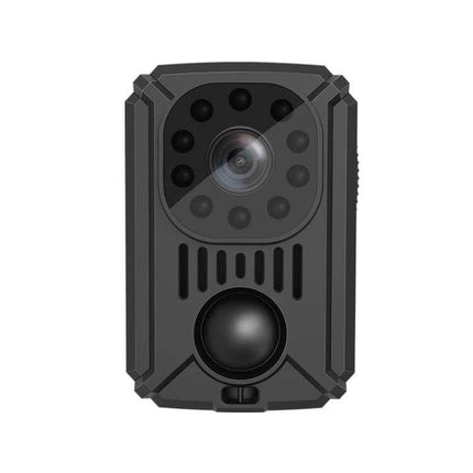 Portable Mini Camcorder for Night Vision Video Recording compact black night-vision camera for home security and outdoor motion-triggered HD recording