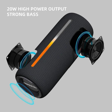 HOPESTAR Portable Bluetooth Speaker For Outdoor And Home Use compact splash‑resistant speaker with strong bass and 20W output