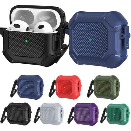 Durable AirPods 3 Cover with Carabiner for Daily Travel