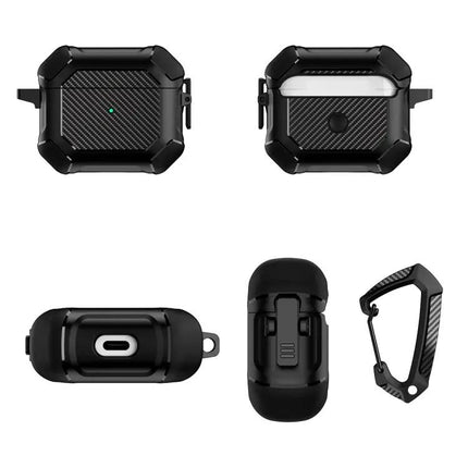 Durable AirPods 3 Cover with Carabiner for Daily Travel